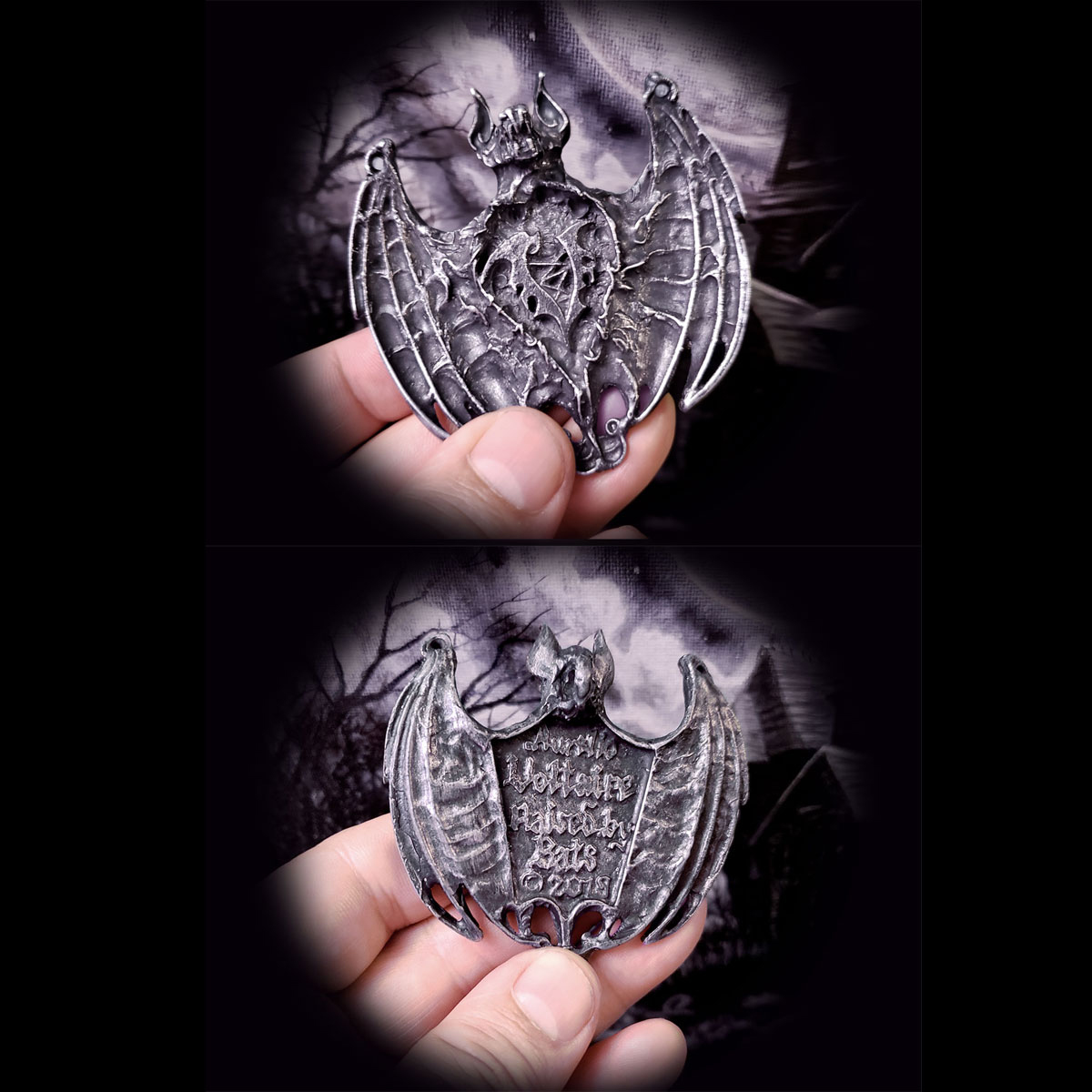 King (Queen or Monarch) of Bats Necklace - Click Image to Close