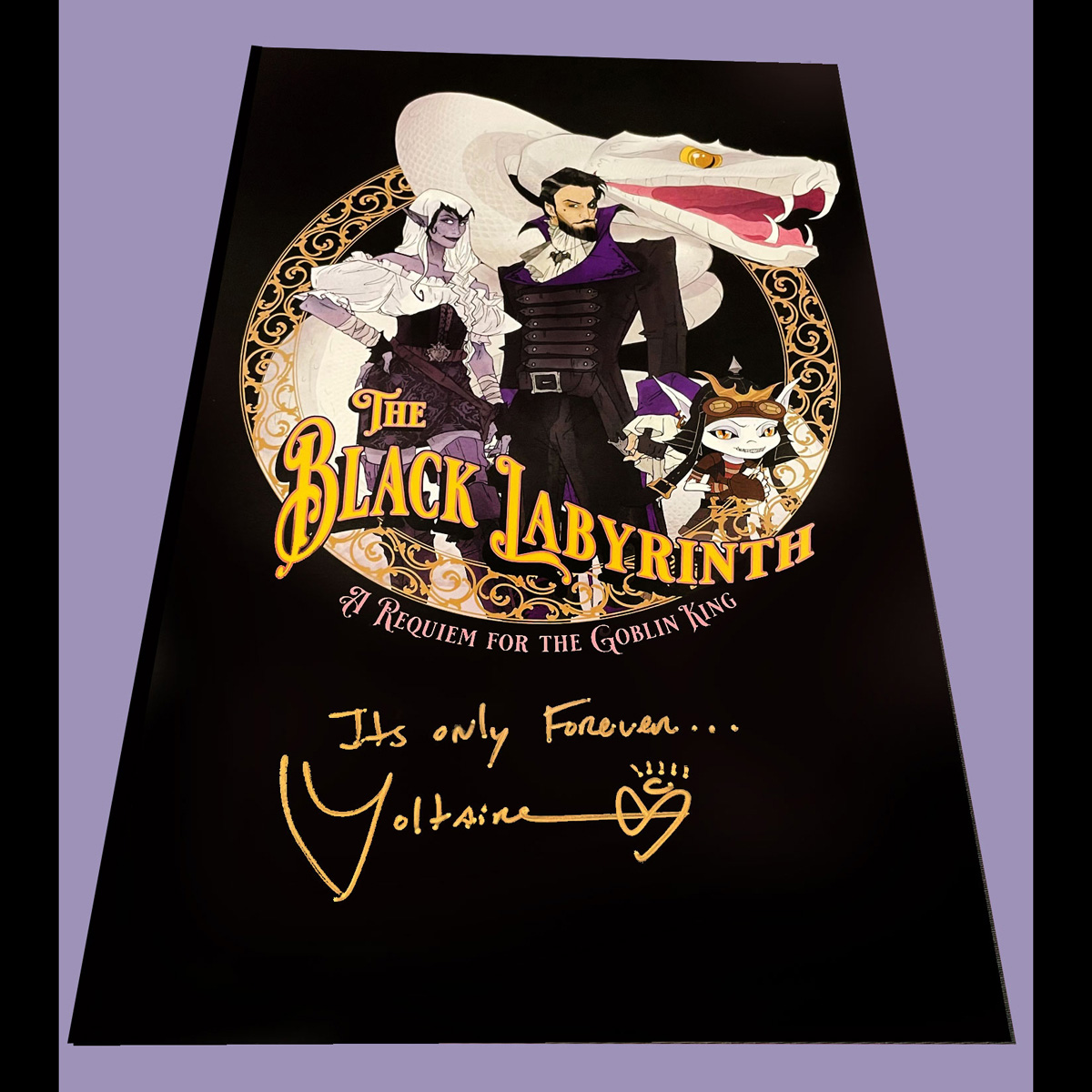 11"x17" Black Labyrinth Poster on Cardstock (SIGNED!) - Click Image to Close