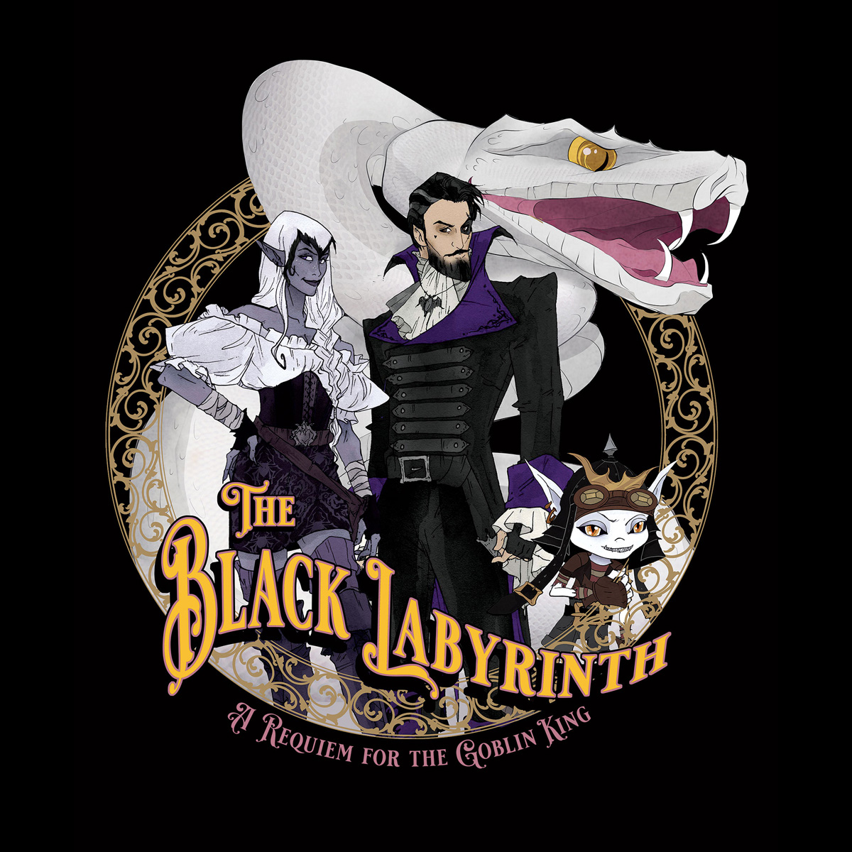 11"x17" Black Labyrinth Poster on Cardstock