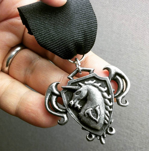 Commander of Unicorns Medal By Alchemy Gothic - Click Image to Close